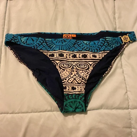 Tory Burch Blue and Black Patterned Bikini - Picture 3 of 5